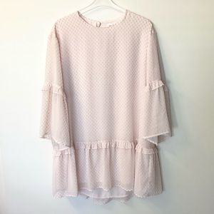 Seed Heritage Swiss Dot Chiffon Dress - Pink - 8